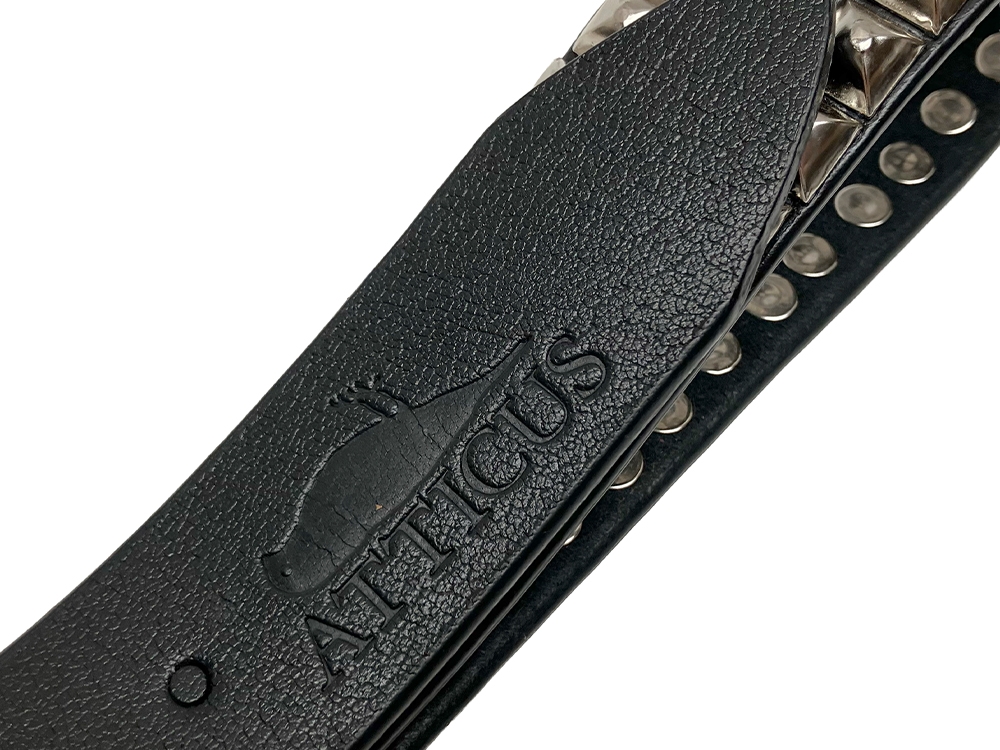 Tyler Studded Leather Belt Black