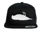 Solid Bird Snapback Cotton Hat Black