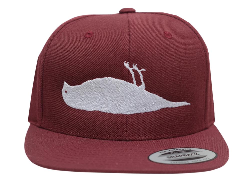 ATCS Solid Bird Snapback Hat Burgundy