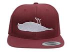 ATCS Solid Bird Snapback Hat Burgundy