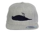 ATCS Solid Bird Snapback Hat Heather Grey