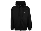 Brand Logo Zip Hoodie Black