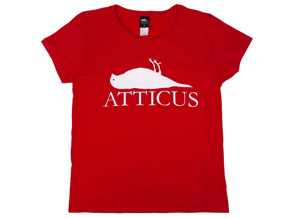 Womens Brand Logo Basic T-Shirt Red