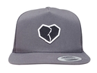 Broken Heart Trucker Hat Charcoal