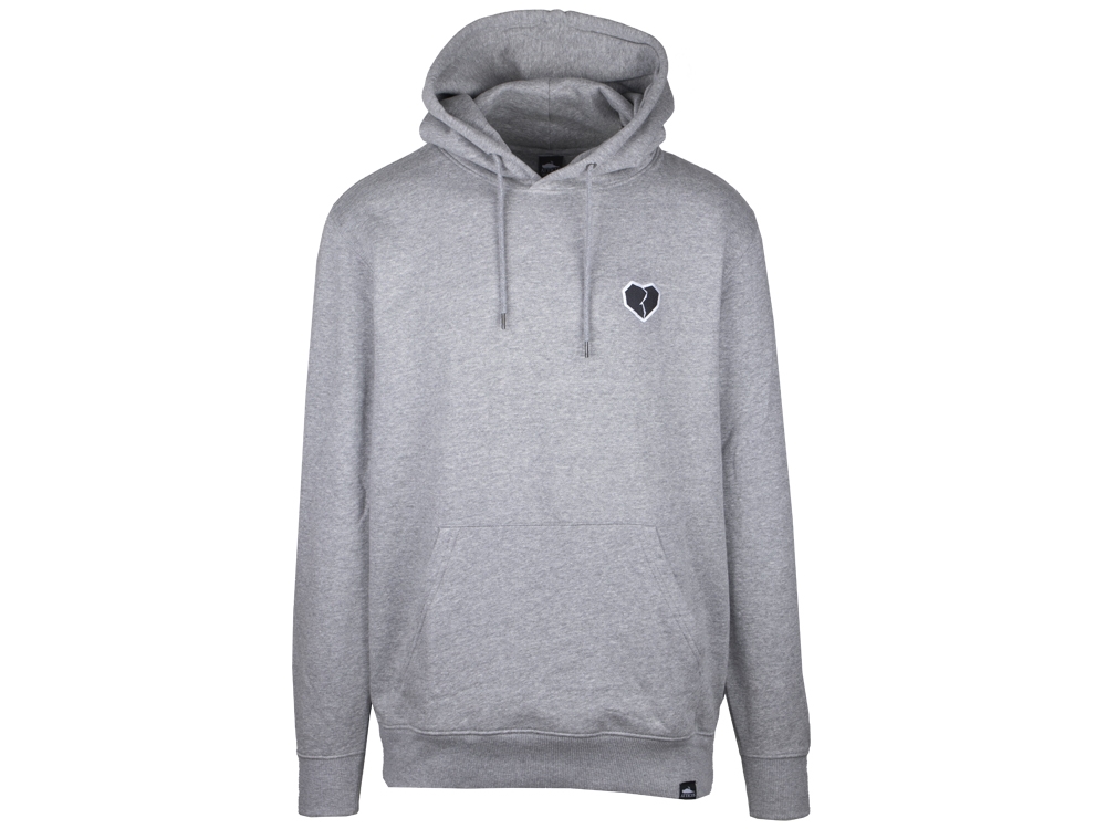 Broken Heart Hoodie Heather Grey